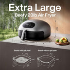 Typhur Dome 2 Ai Smart Air Fryer, 15-In-1 Large Flat Airfryer With Top & Bottom Heating, Self-Cleaning Digital Fryer, Pfas-Free Ceramic Basket, Fits A 12" Pizza Or Steaks, Whisper-Quiet, 120V