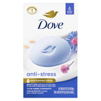 Dove Beauty Bar Gentle Cleanser Anti-Stress Cream Bar Moisturizes To Calm Skin Gentle Bar Soap Cleanser Made With 1/4 Moisturizing Cream 6 Pack
