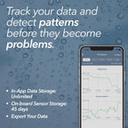 Ht.W Smart Temperature Sensor & Humidity Sensor - Thermometer & Hygrometer W/App Monitoring - Water Resistant Temperature And Humidity Monitor W/Heat Index For Rv, Fridge & More