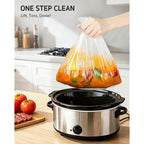 Syntus 30 Count Slow Cooker Liners, Large Size 13" X 21" Fits 3-8 Quart Pots Bpa-Free Disposable Cooking Bags Suitable For Oval & Round & Retangular Slow Cookers
