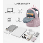 Travel Backpack For Women, Womens Work Backpacks, Backpack Purse, Back Pack For College Girls, Carry-On Travel Backpacks,Pink Bookbag (Light Pink)