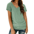 T-Shirts Short Sleeve V Neck Tees Tops for Women Fashion Trendy Lightweight Soft Casual Summer Outfits Clothes 2026