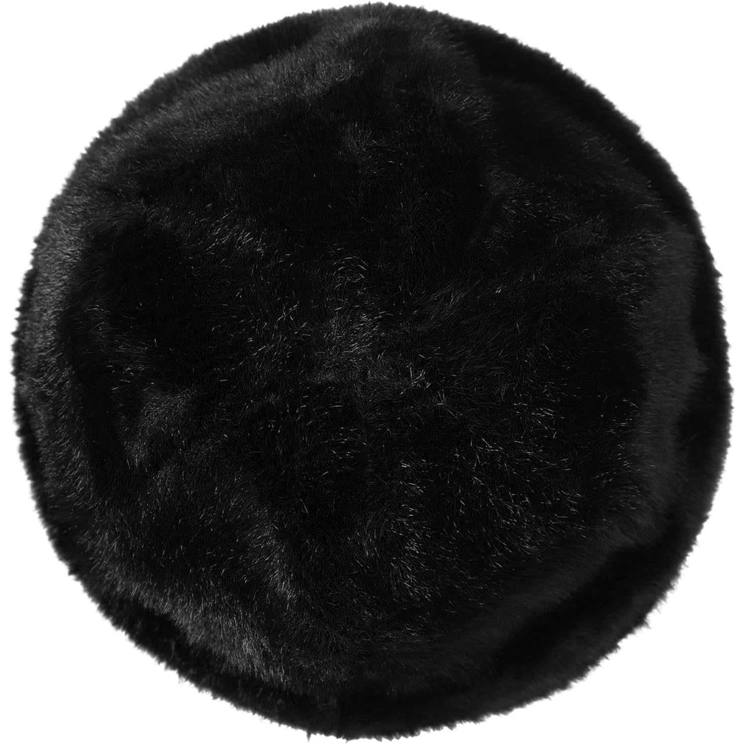 SIQITECHNO Men Faux Fur Trapper Hat Russian Cossack Style Trooper Hat Furry Ushanka Hat Winter Outdoor Warm Hunting Ski Cap
