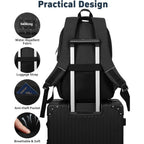 Kadilong School Backpacks For Teen Boys Laptop Backpack Men,Bookbag College Computer Bag With Usb Charging Port For Work Business Middle High School Student,Black