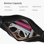 DONNAIN Genuine Leather Sling Bags Crossbody Women, Minimalist Style Casual Chest Bags with Wide Strap
