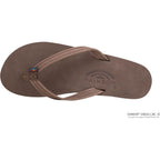 Rainbow Sandals Women'S Single Layer Leather Sandal Narrow Strap