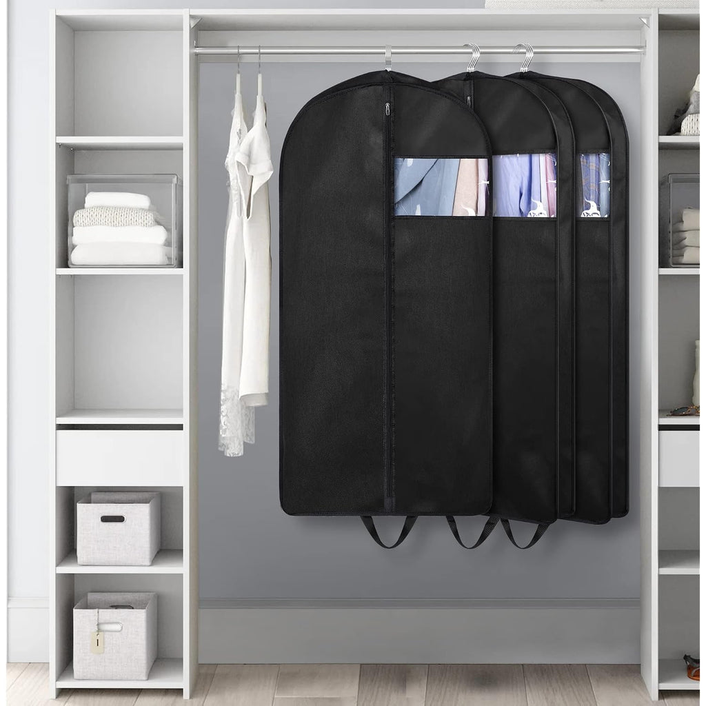43" Suit Bags For Closet Storage And Travel, Gusseted Hanging Garment Bags For Men Suit Cover With Handles For Clothes, Coats, Jackets, Shirts（3 Packs）