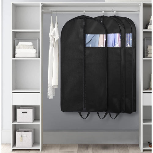 43" Suit Bags For Closet Storage And Travel, Gusseted Hanging Garment Bags For Men Suit Cover With Handles For Clothes, Coats, Jackets, Shirts（3 Packs）