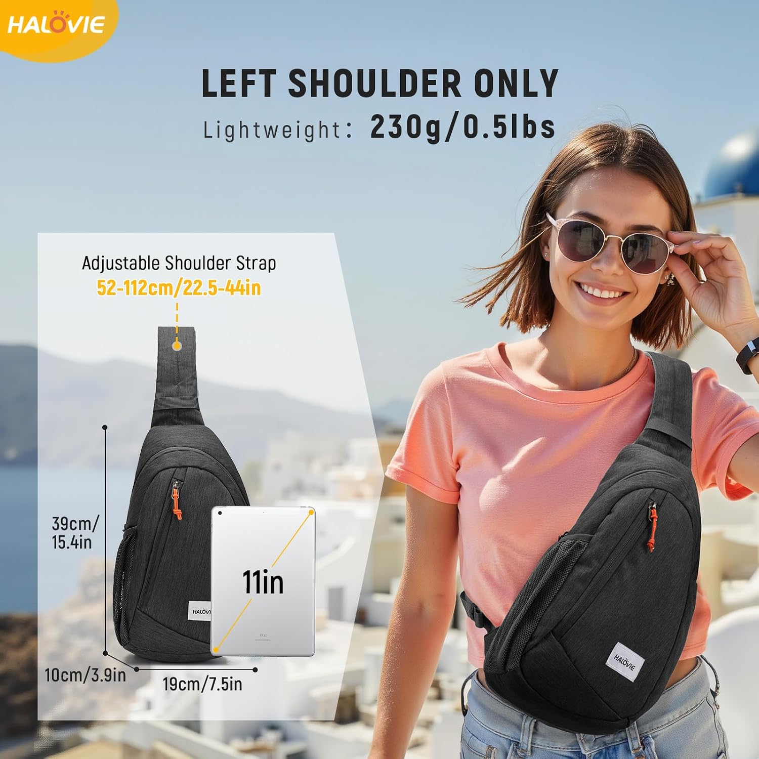 Anti Theft Crossbody Sling Bag Rfid Travel Sling Backpack Lightweight Hiking Shoulder Chest Bag For Walking Work