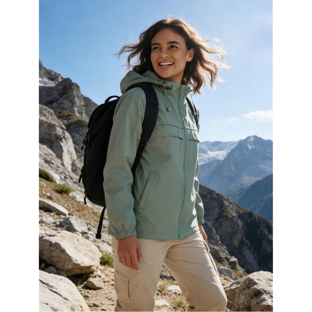 Swisswell Rain Jacket Women Lightweight Packable Waterproof Raincoat With Hood Windproof Windbreaker For Hiking Running