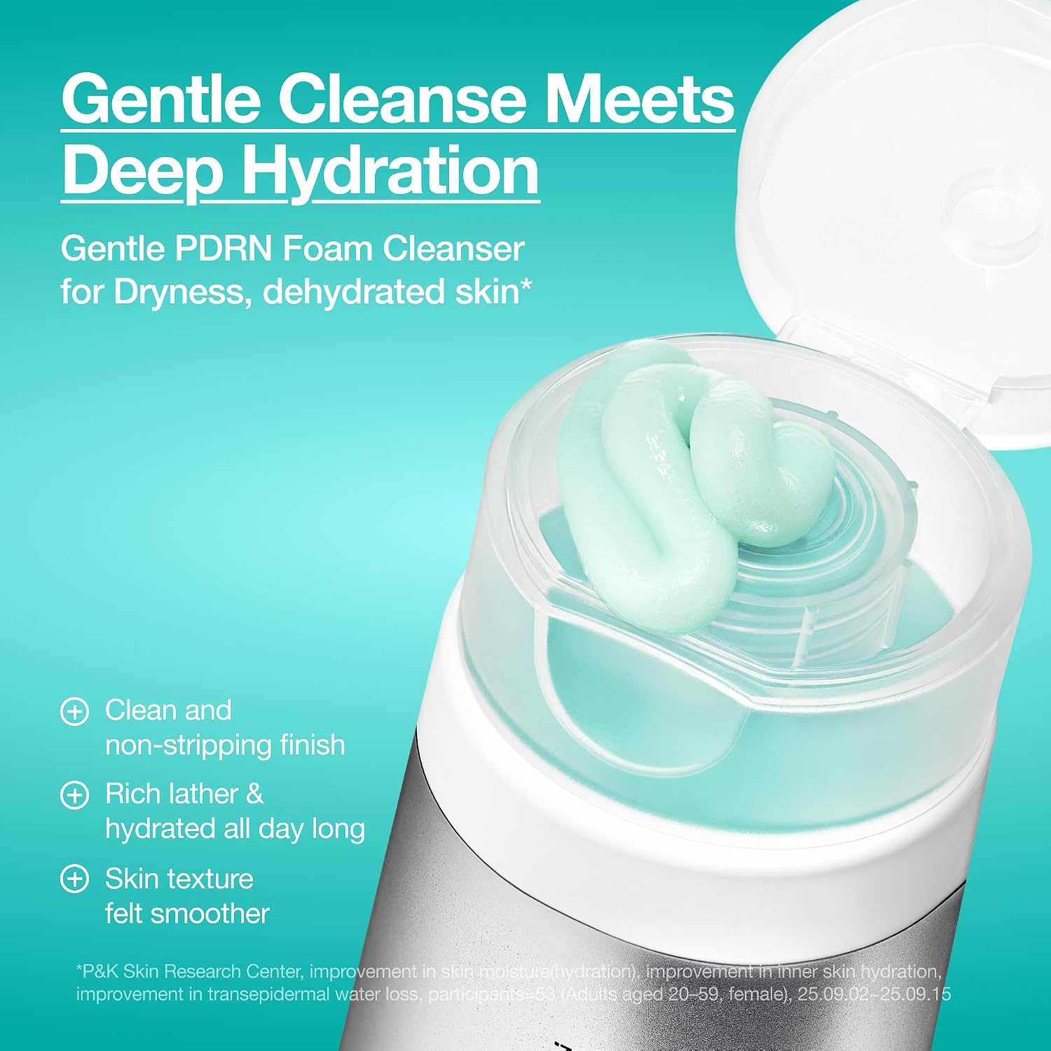 Anua Pdrn Hyaluronic Acid Moisturizing Cleansing Foam, Daily Gentle Face Wash For Dry Skin, Salmon Dna Hydrating & Soft Facial Cleanser, Barrier Repair & Glow Glass Skin, Korean Skincare, 5.07 Fl Oz.