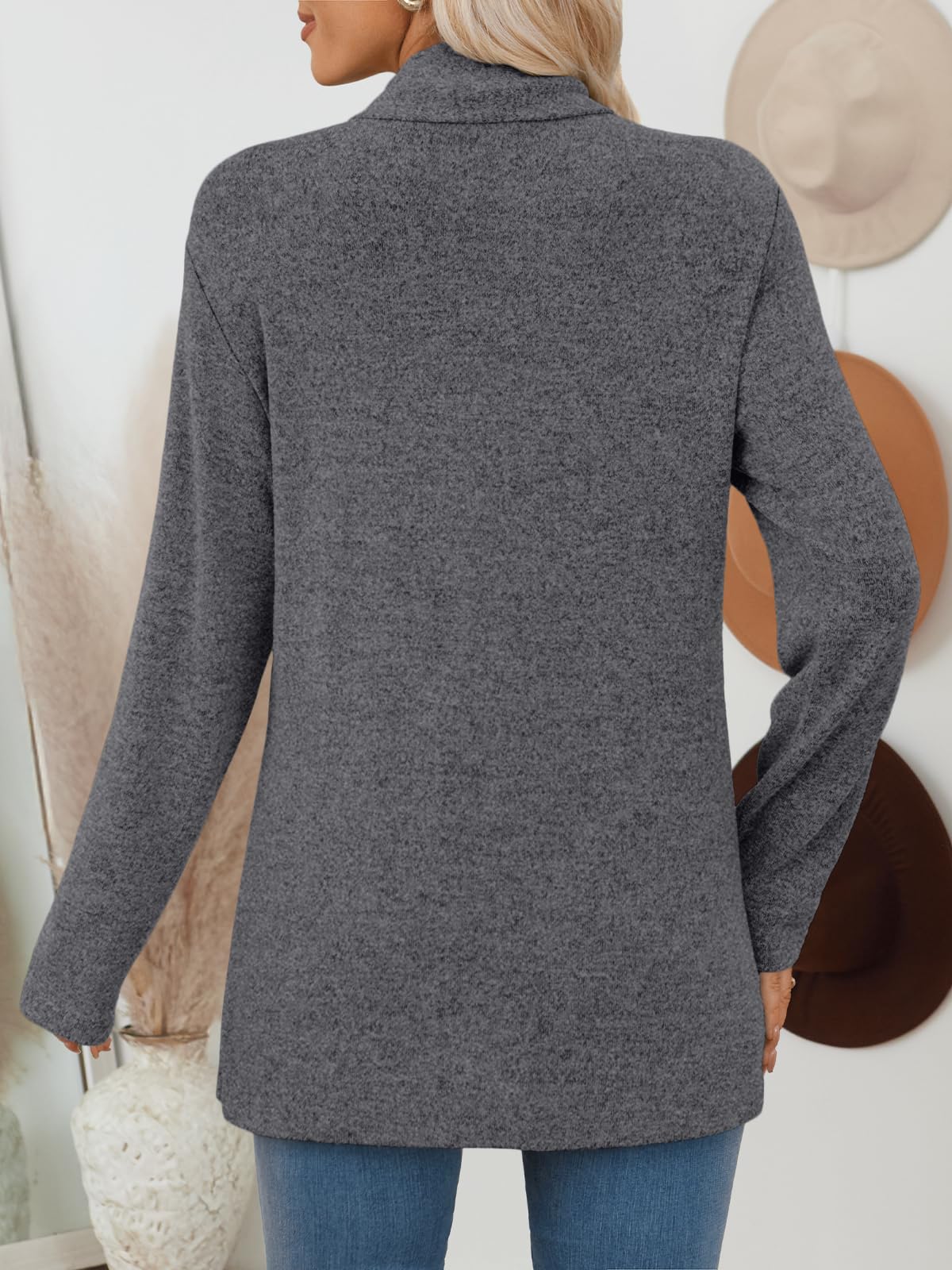 LILLUSORY Cardigan for Women Lightweight Cardigans Fall Fashion Outfits | Open Front Long Cardigan with Pockets, Business Casual Travel Outfits