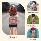 Backpack Purse For Women, Women Backpack Purse Small Leather Waterproof Anti-Theft Shoulder Bags Handbags Ladies