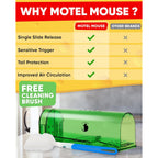 Motel Mouse Humane No Kill Live Catch And Release Mouse Traps, Reusable With Cleaning Brush - 4 Pack