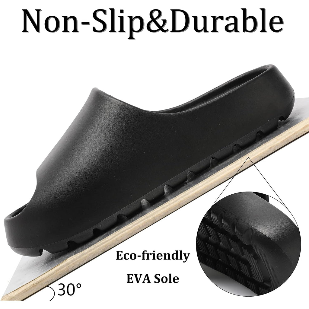 Jaeynow Cloud Slides For Women,Unisex Eva Soft Recovery Slides,Thick Sole Open Toe Mens Pillow Slides Shower Shoes Outdoor&Indoor House Slippers