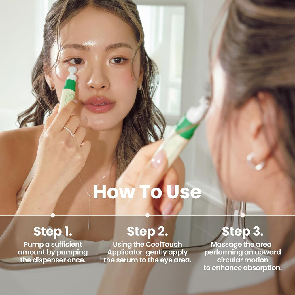 Axis-Y Vegan Collagen Eye Serum - K Beauty Triple Hyaluronic Acid & Peptide Collagen Serum Improve Skin Elasticity, Reduce Fine Lines & Dark Circles - Vegan Korean Skin Care Eye Cream (0.33 Fl. Oz.)