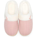 Women'S Slip On Fuzzy Slippers Memory Foam House Slippers Outdoor Indoor Warm Plush Bedroom Shoes Scuff With Faux Fur Lining