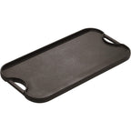Lodge Pro-Grid Reversible Grill/Griddle - 20 Inches X 10.5 Inches - Dual-Sided Cast Iron Griddle - Double Burner Grill - Even Heat Distribution - Pfas-Free Non-Toxic Cookware