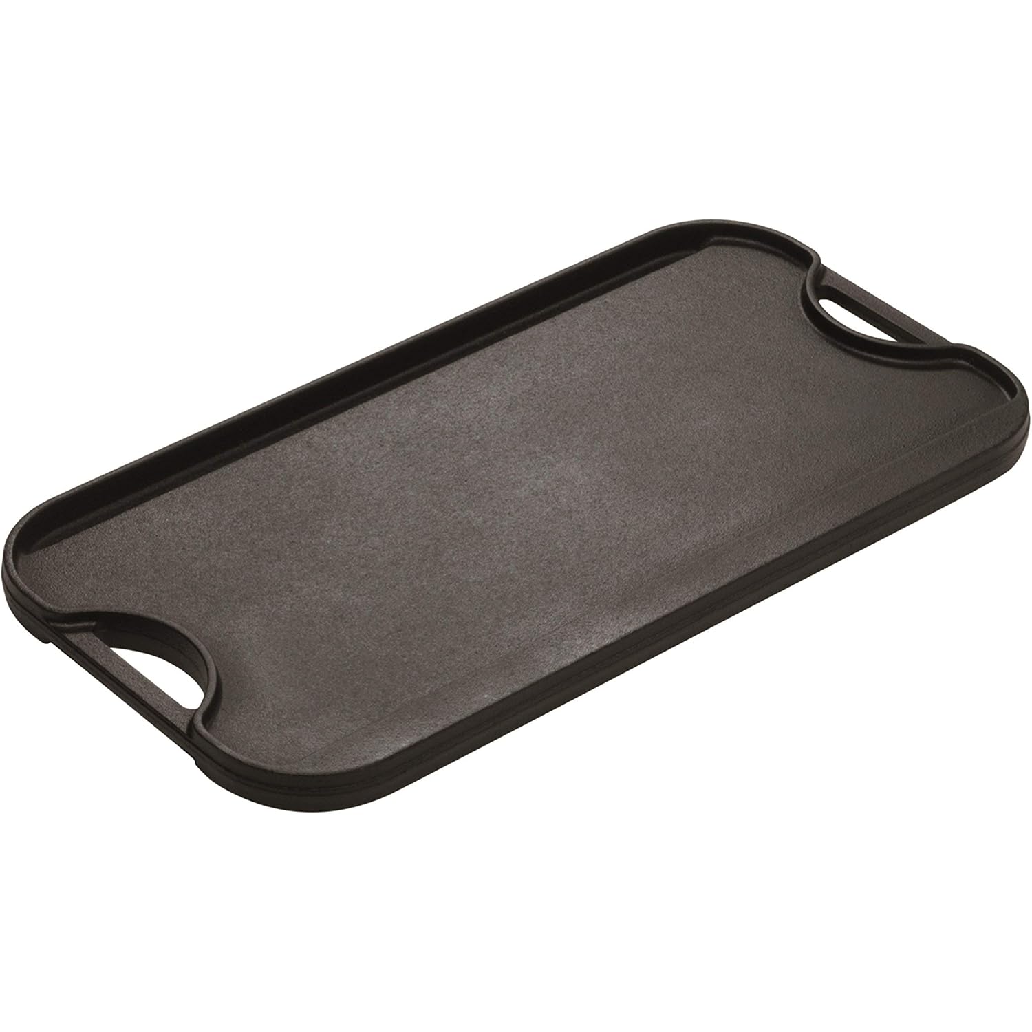 Lodge Pro-Grid Reversible Grill/Griddle - 20 Inches X 10.5 Inches - Dual-Sided Cast Iron Griddle - Double Burner Grill - Even Heat Distribution - Pfas-Free Non-Toxic Cookware