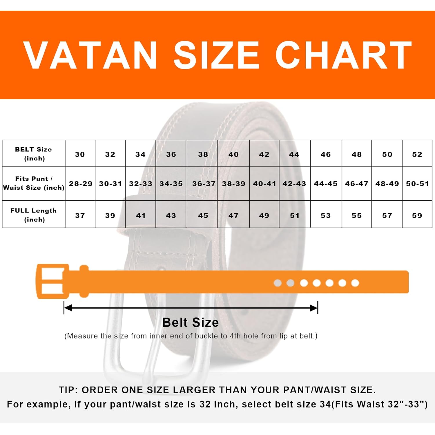 Vatan Men'S Full Grain Leather Casual Every Day Jeans Belts, Handmade Men Leather Belt With Gift Box