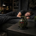 Tactical Military Grenade Alarm Clock With Interactive Safety Pin (1Pc) | Loud Sound Alert Digital Wake Up Clock, Novelty Decor Gift For Man Cave Men Teens Bedroom Office