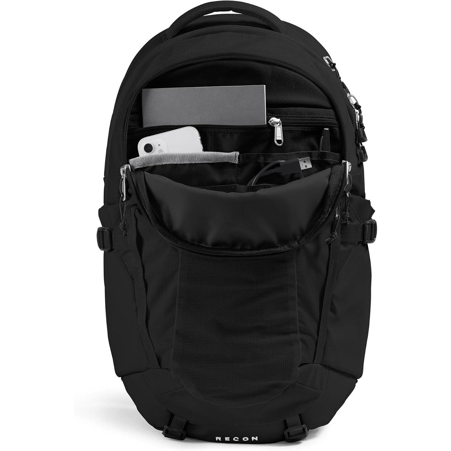 The North Face Women'S Recon Everyday Laptop Backpack - Commuter Travel Bag, 18" Laptop Sleeve, Water-Repellent, Tnf Black/Tnf Black-Npf, One Size