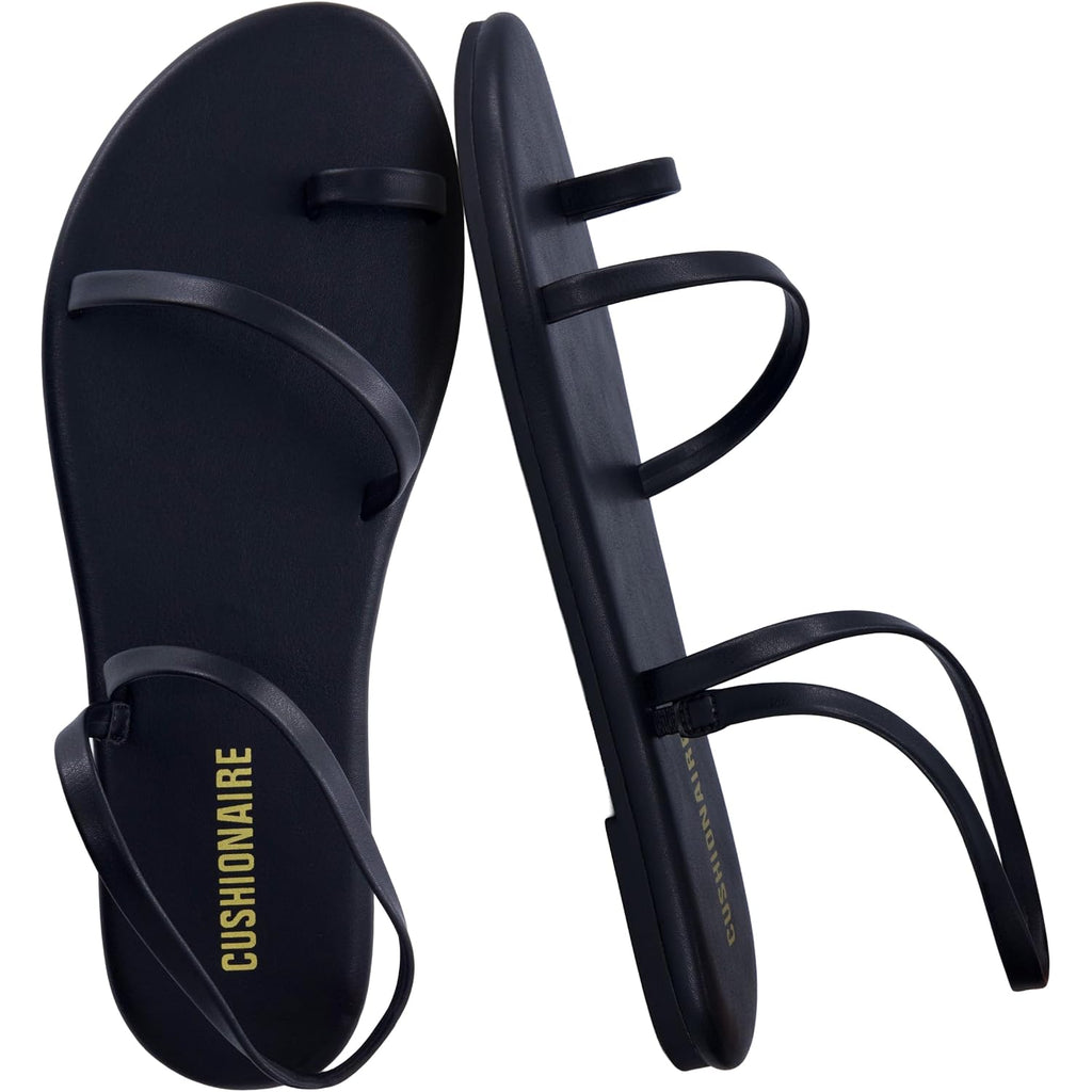 Cushionaire Chai Strappy Flip Flops For Women, Comfortable Casual Women Sandals With Memory Foam