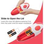Kitchen Mama Auto Electric Can Opener, Red | Automatic, Hands Free, Smooth Edge, Food-Safe, Battery Operated