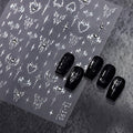 Star Nail Art Stickers Decals, Silvery Star Nail Stickers for Nail Art, 5D Embossed Nail Decals Silvery Manicure Supply for Women Nails Decoration