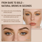 Dual-Ended Microblading Eyebrow Pencil For Women, 2 In 1 Liquid Eyebrow Pencil With Curved Tip And 4D Brow-Fection Microblading Pen, Shaped Fill Hairlike Waterproof Lasting Eyebrows 04 Black Brown