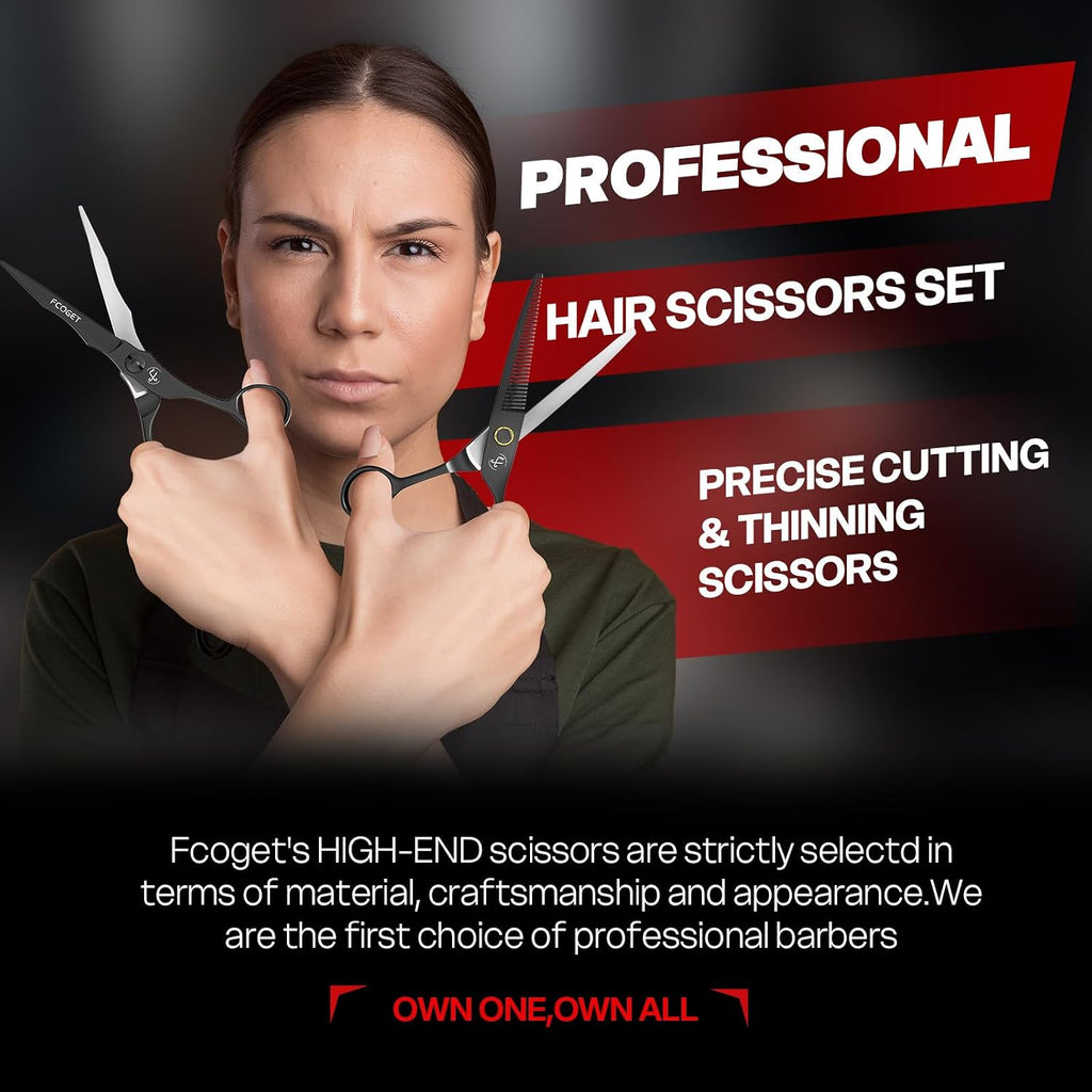 Professional Hair Cutting Scissors, High-End Japanese 440C Stainless Steel Hair Cutting Shears With Sharp Edge Blades, 6.8 Inch Hair Scissors, Right Hand Scissors For Salon, Home, Pet