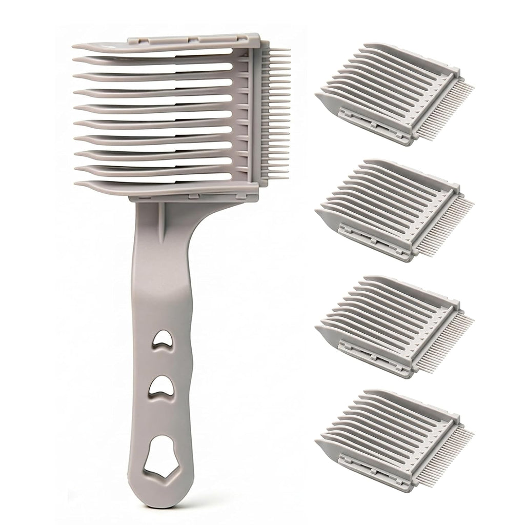 4-In-1 Detachable Detachable Blend Friend Fade Comb, White Barber Haircut Tool For Hair Cutting