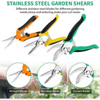 Garden Pruning Shears 3 Pack Gardening Shears Garden Scissors Stainless Steel Plant Flower Scissors Clippers Pruning Shears Tijeras De Jardinería