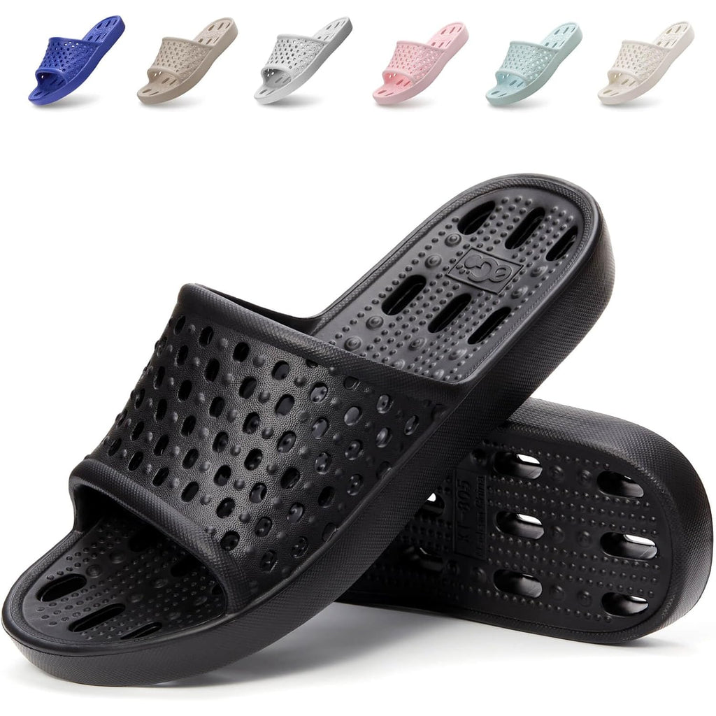 Shower Shoes Men Quick Drying Women Shower Sandals Non-Slip Comfortable House Slippers Bathroom Hotel Flip Flops Slides With Students Gym