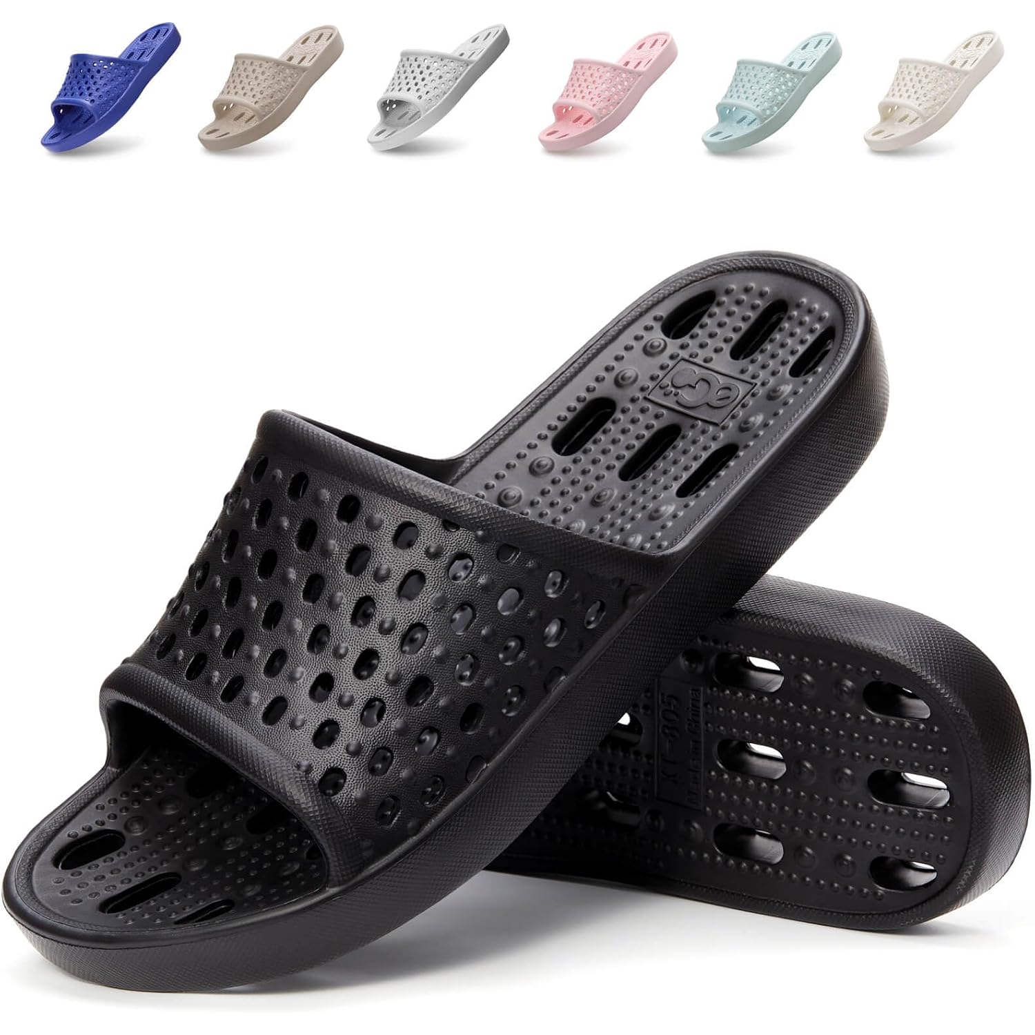 Shower Shoes Men Quick Drying Women Shower Sandals Non-Slip Comfortable House Slippers Bathroom Hotel Flip Flops Slides With Students Gym
