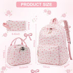 Btoop School Backpacks For Teen Girls Bookbags Lightweight Kids Backpack School Bags Set With Lunch Box Pencil Case