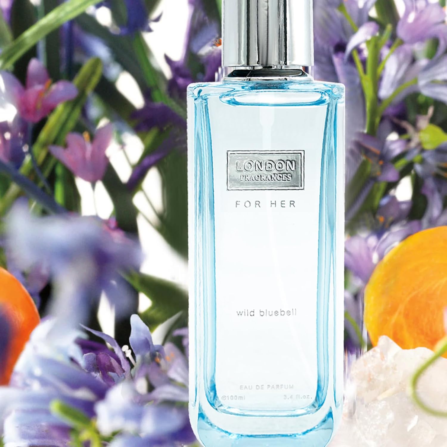 Fine Perfumery London Fragrances - Wild Bluebell - Women's Fragrances - Floral, Fresh, Musky Eau de Parfum - Long Lasting Perfume for Women - 3.4 oz