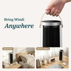Levoit Tower Fan For Bedroom, 20Db Quiet Desk Fan, Portable Fan With 23Ft/S | 3 Angles 4 Speeds Mini Oscillating Fan, Dc Motor, Bladeless, Easy To Carry, Remoter, 12H Timer, For Home, Room, Office, White
