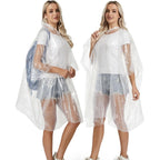4/6/12 Pack Disposable Rain Ponchos For Adults - Emergency Rain Poncho For Camping Hiking Travelling