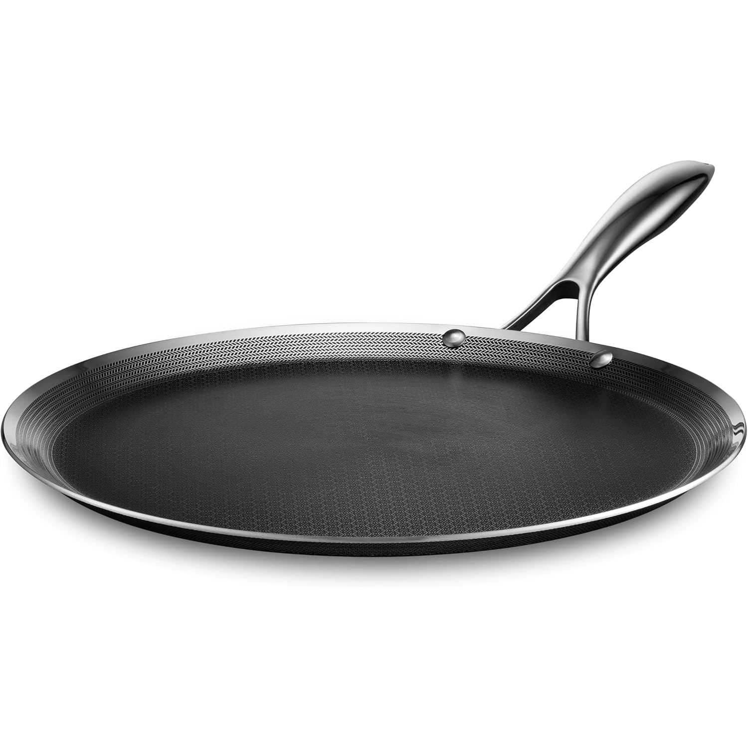 Hexclad 13 Inch Hybrid Nonstick Griddle Pan For Stovetop, Stay-Cool Handle, Dishwasher And Oven Safe, Induction Ready, Compatible With All Cooktops