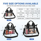 Clear Bag For Stadium Events Clear Sports Fan Messenger Bag Purse For Concert Festivel Outdoor Events