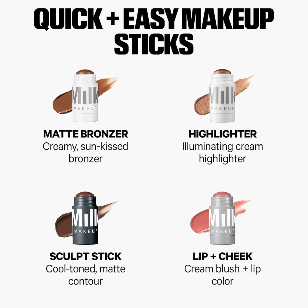 Milk Makeup Sculpt Stick – Cool-Toned Cream Contour Stick Adds Depth, Dimension + Shape for Natural-Looking Shadows – Hydrating, Buildable Formula w/Thyme Extract