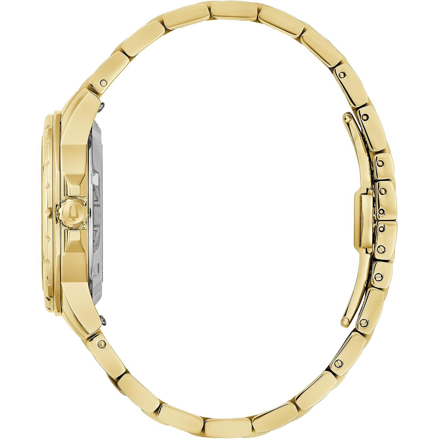 Bulova Ladies Automatic Marine Star, Gold-Tone Stainless Steel Case & Bracelet With Mother-Of-Pearl Dial (Style: 97P171)