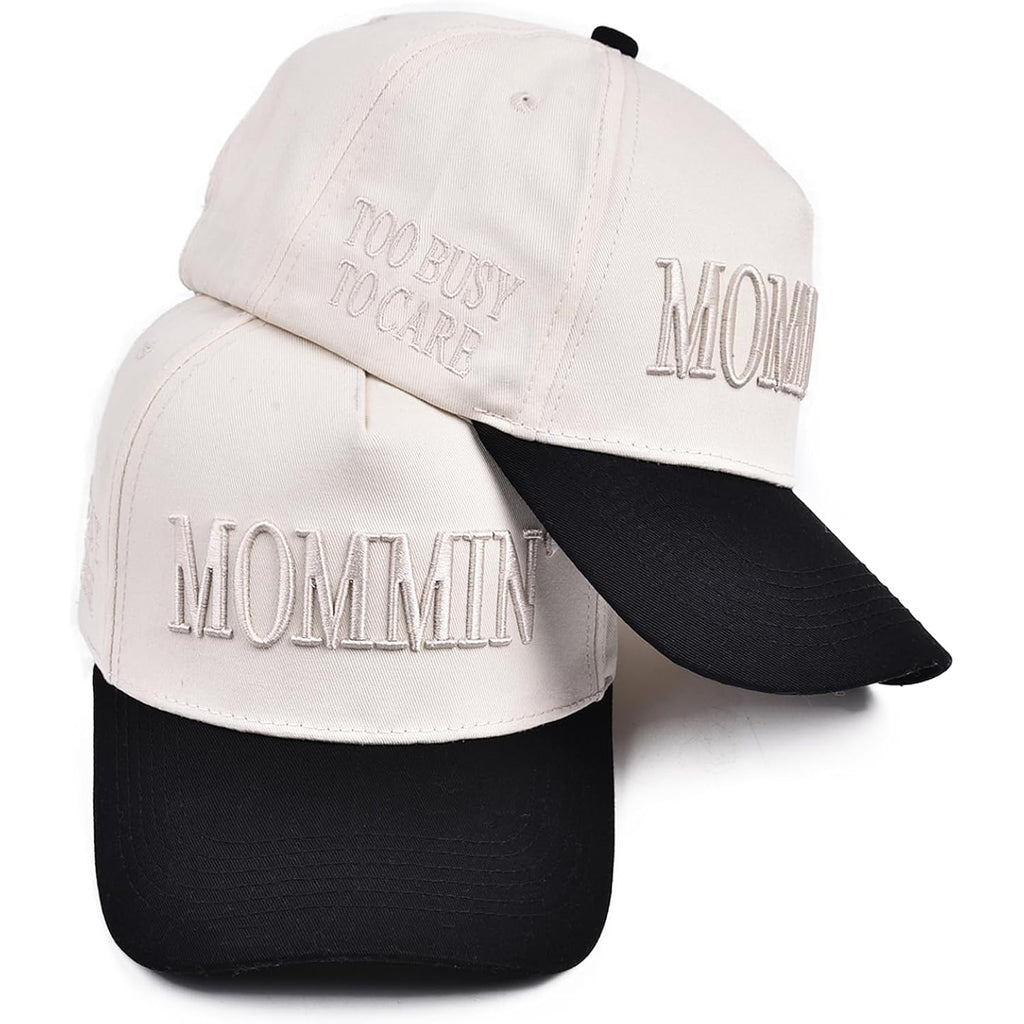 Womens Trucker Hat - with Mommin Embroidery Ponytail Fit - Mothers Day Great Gifts for Mom Wife Stepmom
