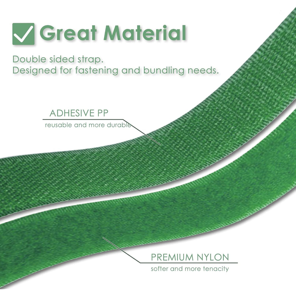 Garden Tie Green Tape, Plant Supports, Gentle On Plants (16.4Ft × 0.6 Inch, 1 Roll, Green)