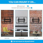 Home Vision Tv Wall Mount Fixed For Most 26-65 Inch Flat/Curved Tvs | Max Vesa 400X400Mm Up To 99Lbs Fits 16 Inch Wood Studs, Universal Low Profile Wall Mount Tv Bracket, Space Saving Hv8401