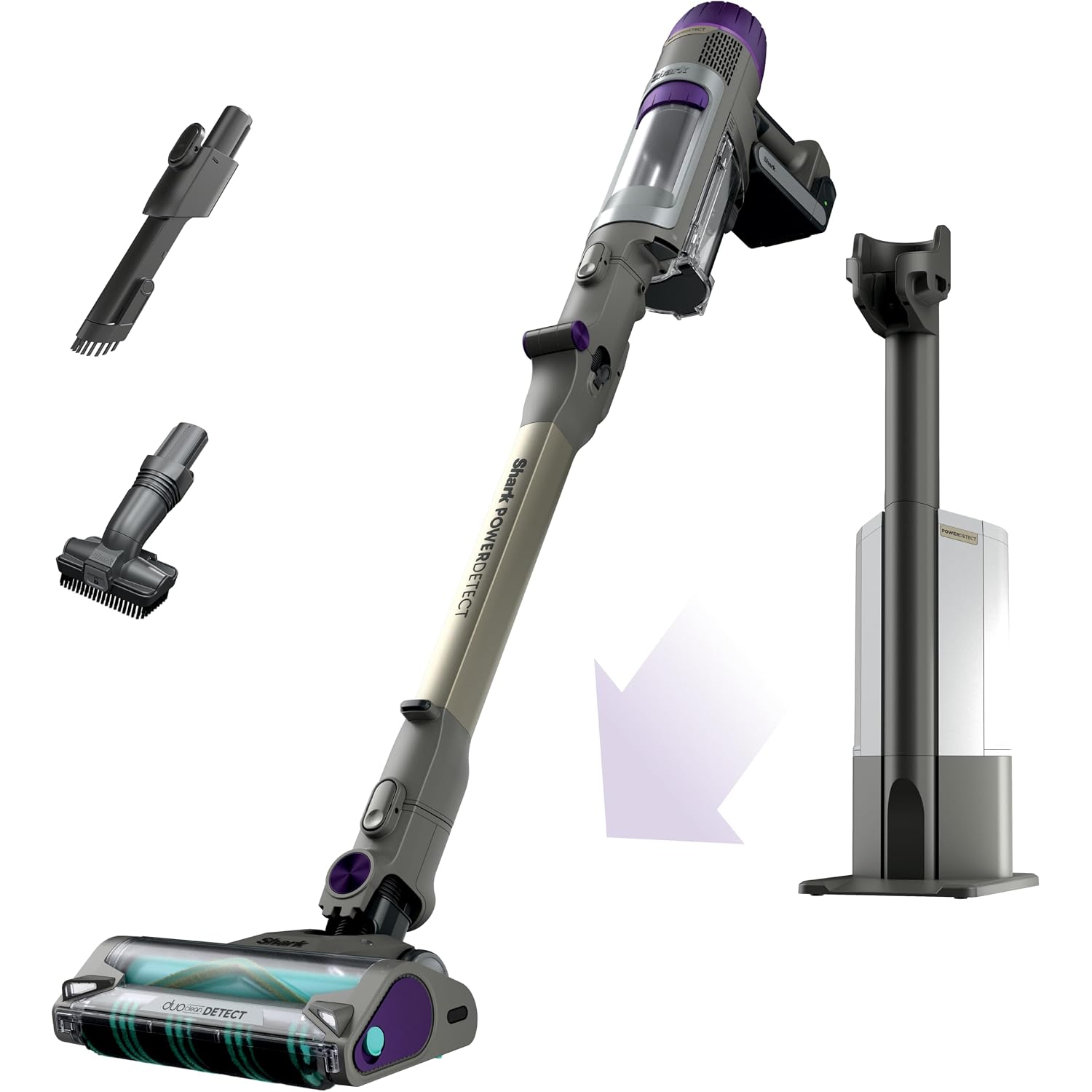 Shark Powerdetect Clean & Empty Cordless Stick Vacuum | Powerful Suction, Hepa Filtration | Carpet & Hard Floor | Portable For Pet Hair | Dark Gray | Ip3251