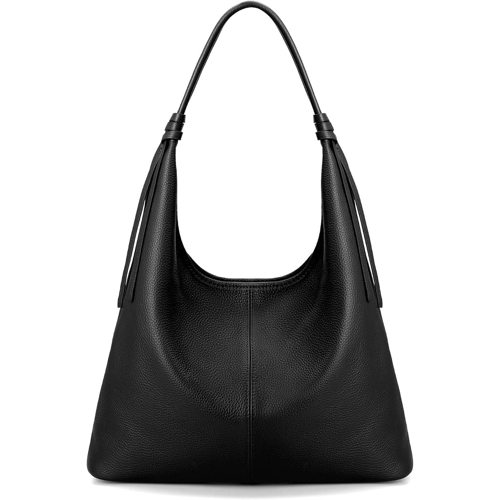 Befen Genuine Leather Slouchy Hobo Purses For Women, Top Grain Real Leather Tote Handbags Shoulder Satchel With Tassel Ribbon