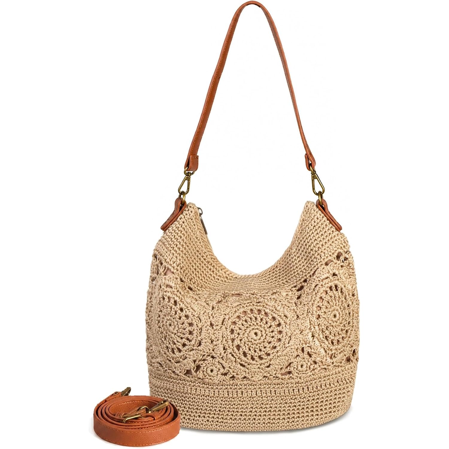Eiyye Boho Crochet Crossbody Bag Women Handmade Hobo Purse Large Tote Bag For Summer Beachtravel Daily Use