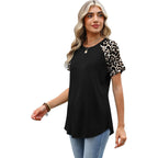 WIHOLL Summer Tops for Women 2026 Trendy Short Sleeve Shirts Crew Neck Tops Curved Hem Fashion Clothing